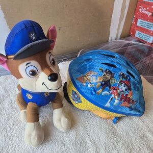 Paw Patrol Chase Plush Toy and Blue Helmet Set